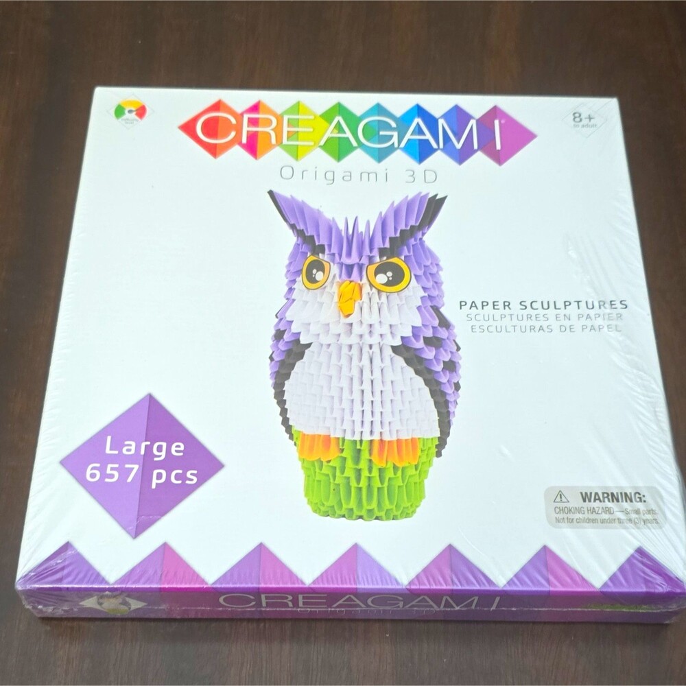 CREAGAMI Origami 3D Folding Paper Sculpture Kit Owl Large 657pcs CR 732 US